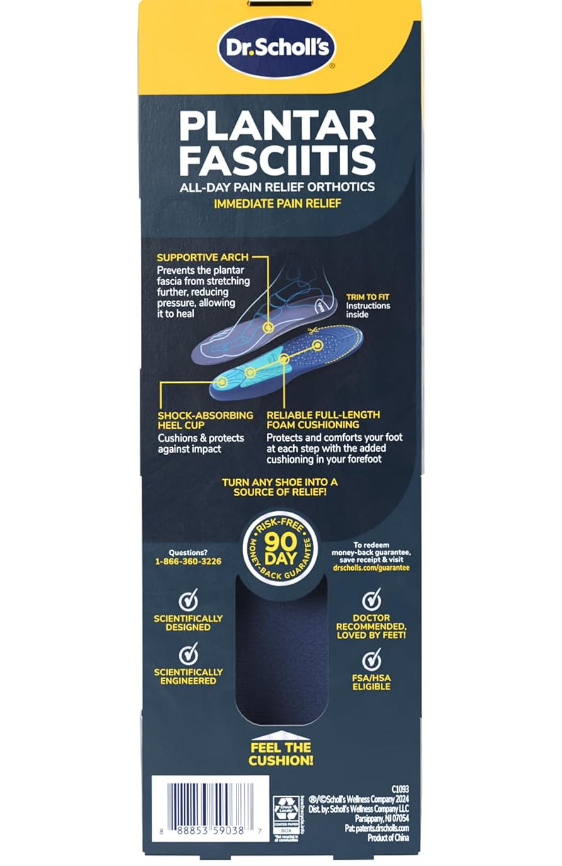 ☘️ Dr. Scholl’s PLANTAR FASCIITIS Men / Women Pain Relief Orthotics Insoles