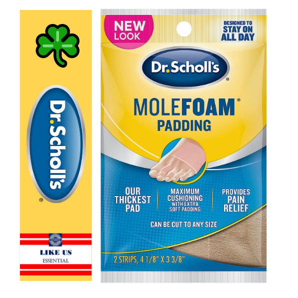 ☘️Dr. Scholl's Molefoam Padding 4 1/8” x 3 3/8” | all-day relief of painful corns, calluses and tender spots