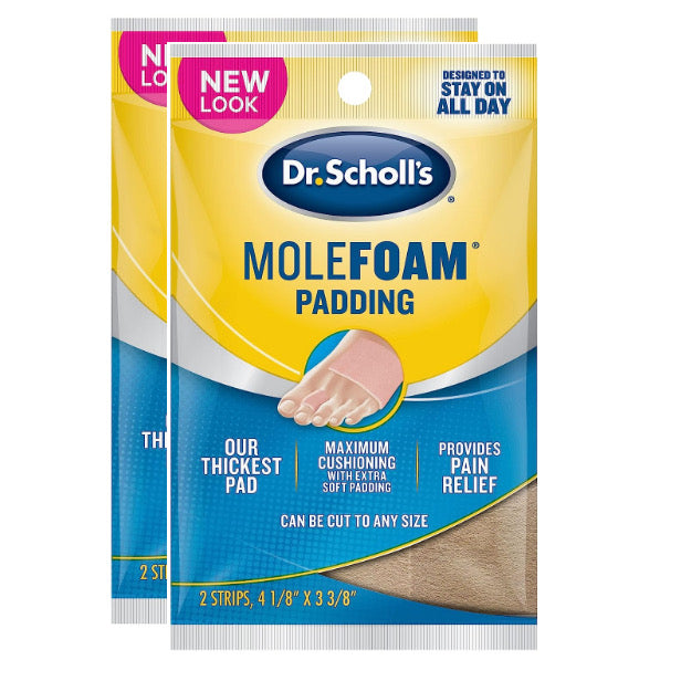 ☘️Dr. Scholl's Molefoam Padding 4 1/8” x 3 3/8” | all-day relief of painful corns, calluses and tender spots