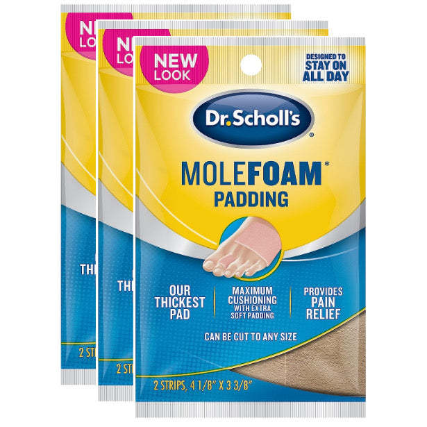 ☘️Dr. Scholl's Molefoam Padding 4 1/8” x 3 3/8” | all-day relief of painful corns, calluses and tender spots