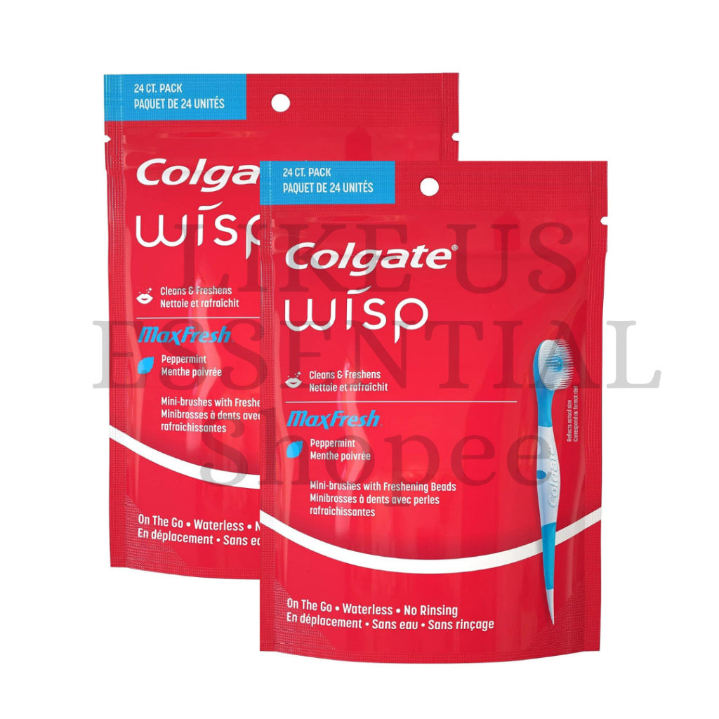 ☘️24ct/pack | Colgate Wisp Max Fresh 24 Disposable Mini Toothbrush | Travel | On the Go