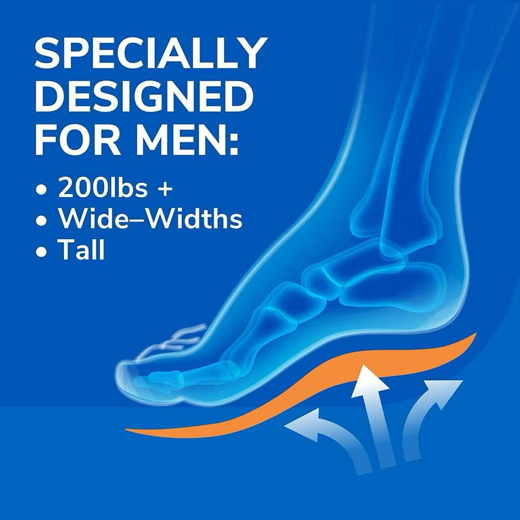 ☘️ Dr. Scholl’s EXTRA COMFORT Men Massaging Gel Advanced Insoles Superior Shock Absorption and Reinforced Arch