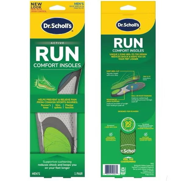 ☘️Dr. Scholl’s Run Active Comfort Insoles Men / Women Relieves and prevent pain from runner’s knee, shin