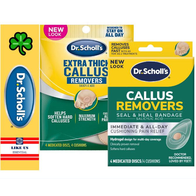 ☘️Dr. Scholl's CALLUS Extra Callus Removers, Extra Thick Pads 4ct | CALLUS Seal & Heal Bandage Hydrogel