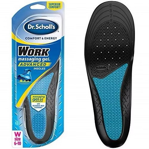 ☘️ Dr. Scholl's WORK Men or Women Massaging Gel Advanced Insoles | All-Day Shock Absorption & Cushioning