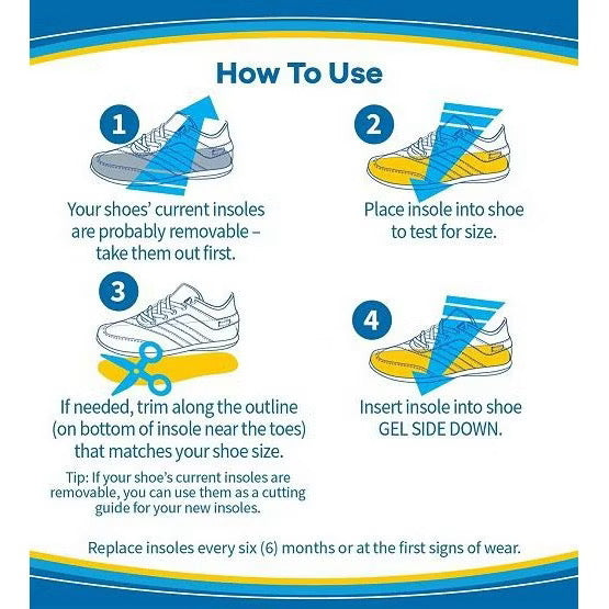 ☘️ Dr. Scholl's WORK Men or Women Massaging Gel Advanced Insoles | All-Day Shock Absorption & Cushioning