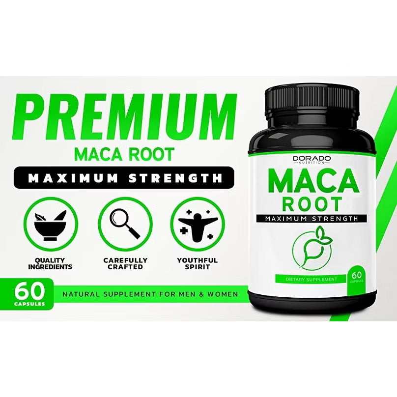 ☘️60 Capsules EXP 04/2025 15,000mg Dorado Maca Root for Men & Women - 10x Concentrated Extract Equivalent