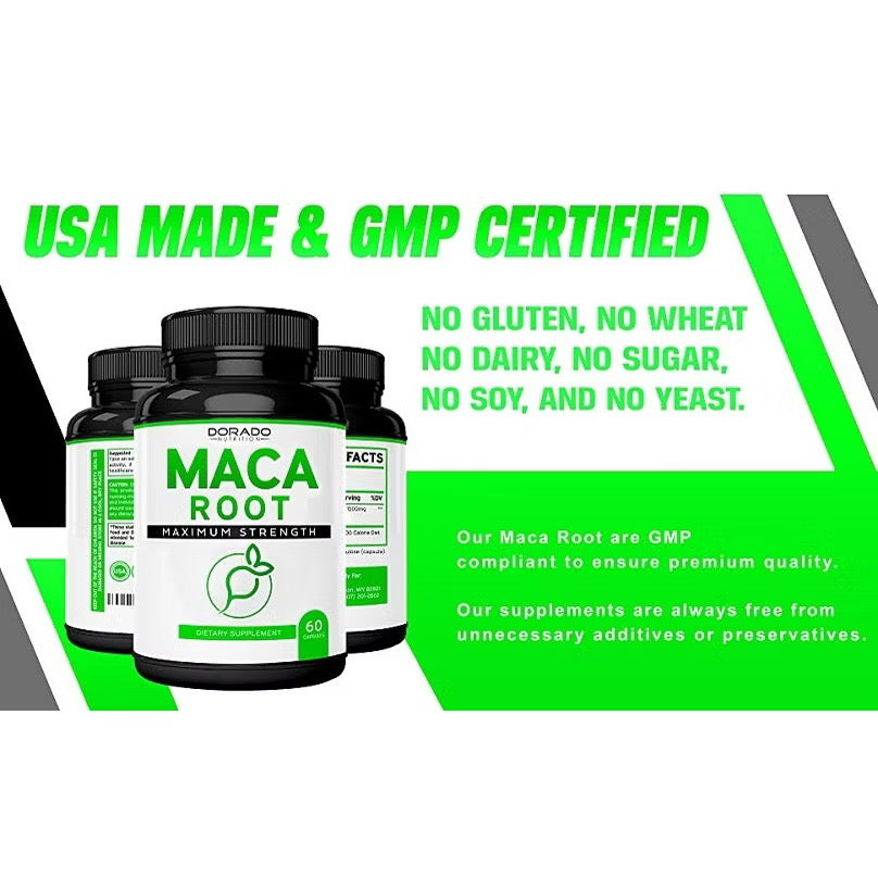 ☘️60 Capsules EXP 04/2025 15,000mg Dorado Maca Root for Men & Women - 10x Concentrated Extract Equivalent