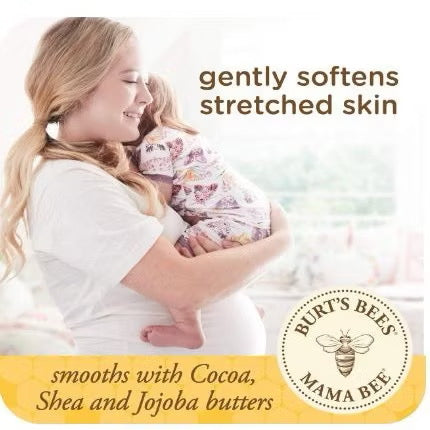 ☘️ 6.5oz Burt's Bees Mama Bee Belly Butter, Fragrance Free Lotion - Unscented Stretch Marks Cream