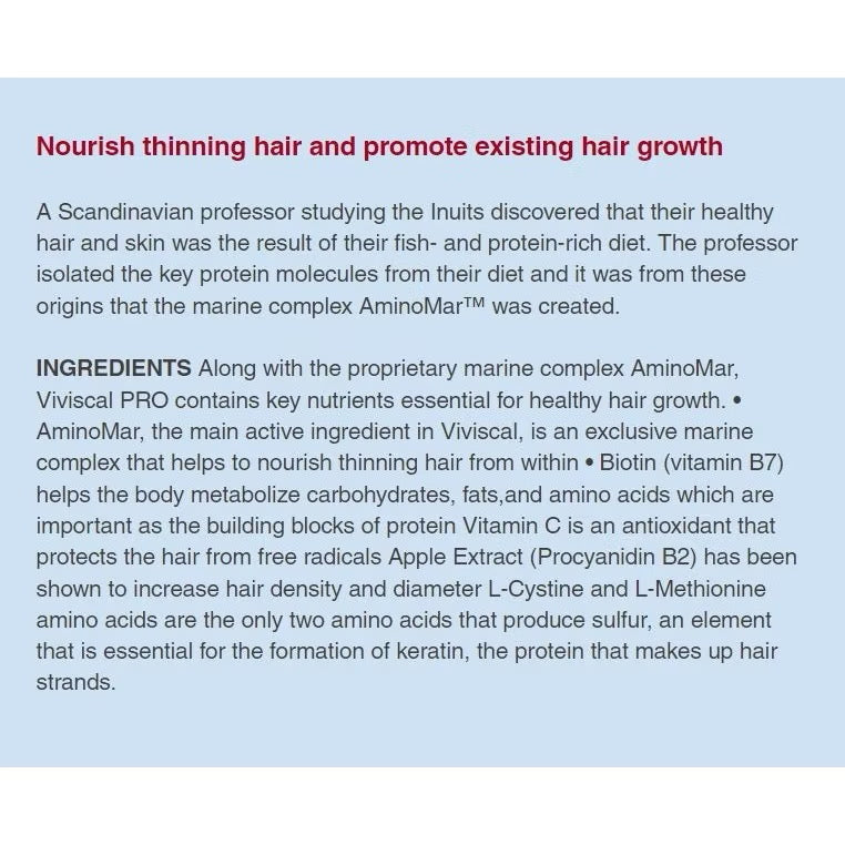 ☘️180 tablets VIVISCAL PRO Professional Hair Growth (UNISEX)