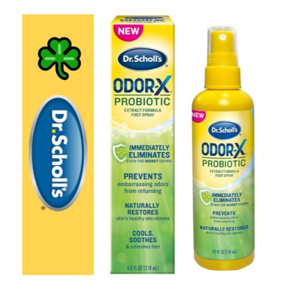 ☘️4oz (118ml) Dr. Scholl's Probiotic Foot Spray | Immediately Eliminates & Prevents Odors from Returning Shoe Deodorizer