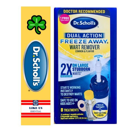 ☘️8 treatments Dr. Scholl’s® Dual Action Freeze Away® WART Remover for people who suffer from common and plantar warts