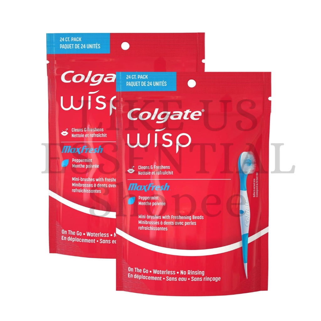 ☘️24ct/pack Exp 02/2026 | Colgate Wisp Max Fresh 24 Disposable Mini Toothbrush | Travel  | On the Go