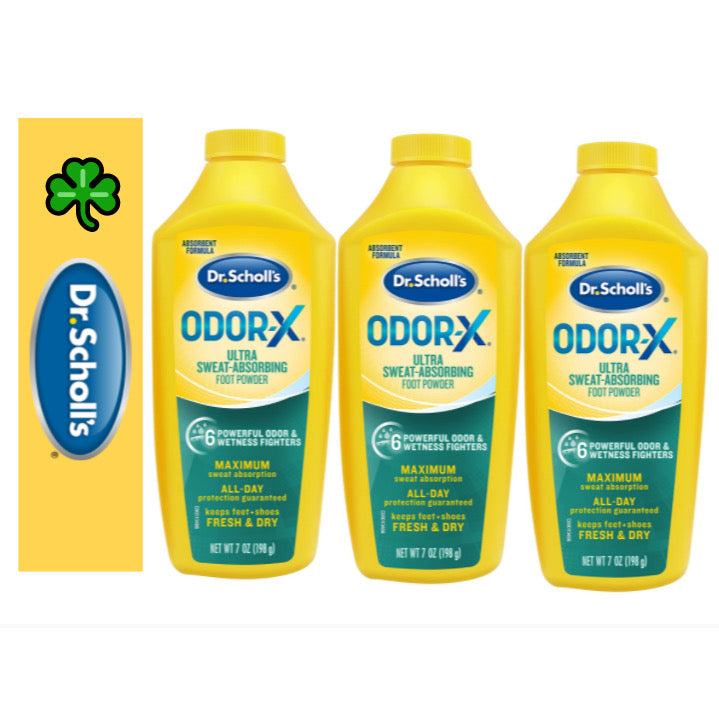 ☘️ Dr. Scholl's Odor-x Sweat Absorbing Instant Cool Athlete's Foot Probiotic Medicated Odor Fighting Powder Spray