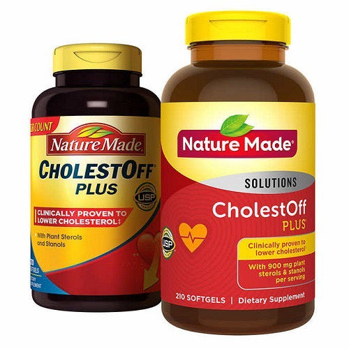 🍀EXP 05/2026  Nature Made CholestOFF Plus, 210 Softgels-Clinically proven to lower cholesterol #1 Pharmacist Recommended