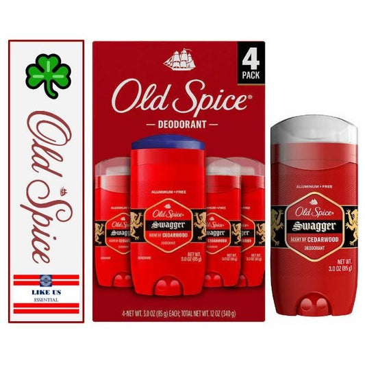 ☘️每支散装或盒装 3 盎司（85 克） Old Spice SWAGGER 除臭剂不含铝 | 24/7 除臭 | 雪松木香味