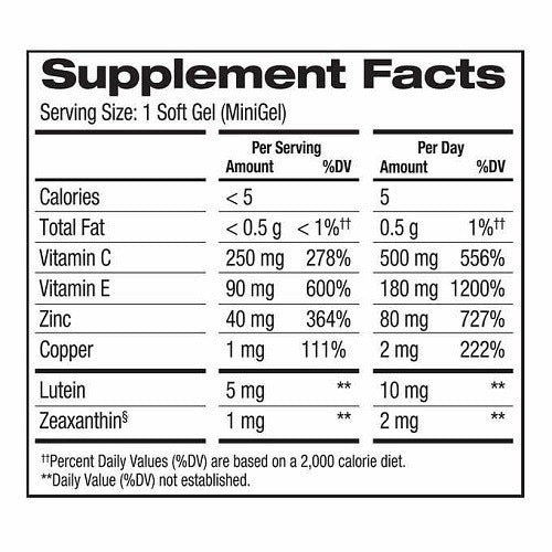 ☘️Exp 02/2026 210ct Soft Gels PreserVision AREDS 2 Vitamin & Mineral Supplement for eyes, Packaging May Vary