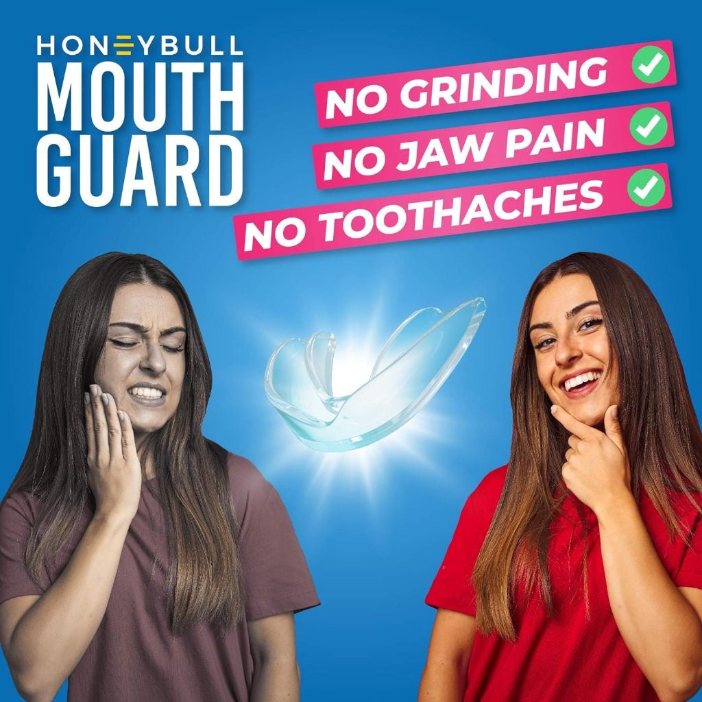 ☘️ HONEYBULL Mouth Guard for Grinding Teeth [6 Pack - Mixed] Comes in 2 Sizes for Light and Heavy Grinding