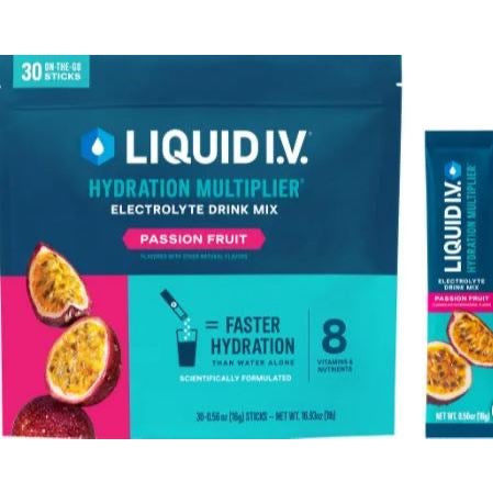 ☘️Liquid I.V.  IV Hydration Multiplier PLUS Immune Mocktail Tangerine Strawberry Cherry Lemon Pineapple Sugar Free Peach