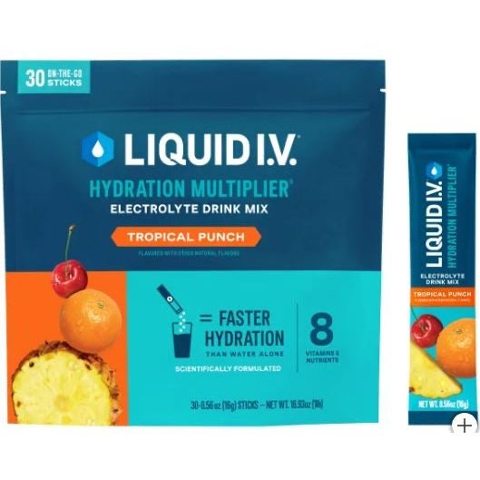 ☘️Liquid I.V.  IV Hydration Multiplier PLUS Immune Mocktail Tangerine Strawberry Cherry Lemon Pineapple Sugar Free Peach