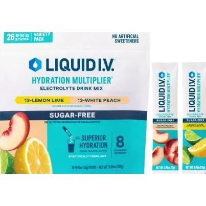 ☘️Liquid I.V.  IV Hydration Multiplier PLUS Immune Mocktail Tangerine Strawberry Cherry Lemon Pineapple Sugar Free Peach