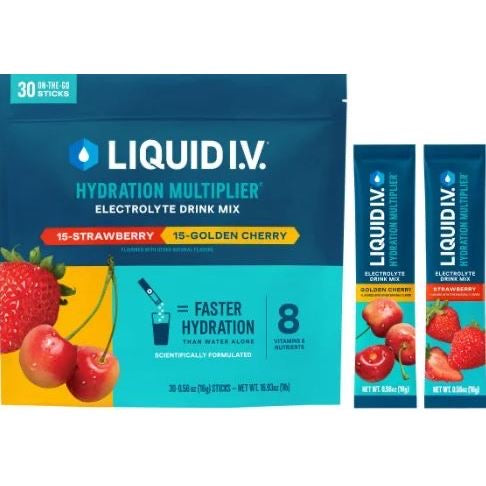 ☘️Liquid I.V.  IV Hydration Multiplier PLUS Immune Mocktail Tangerine Strawberry Cherry Lemon Pineapple Sugar Free Peach