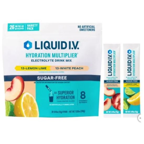 ☘️Liquid I.V.  IV Hydration Multiplier PLUS Immune Mocktail Tangerine Strawberry Cherry Lemon Pineapple Sugar Free Peach