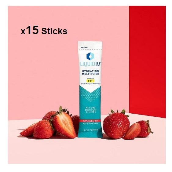 ☘️Liquid I.V.  IV Hydration Multiplier PLUS Immune Mocktail Tangerine Strawberry Cherry Lemon Pineapple Sugar Free Peach