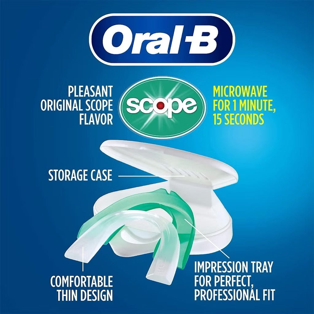 ☘️ Oral-B Nighttime Dental Guard – Less Than 3-Minutes for Custom Teeth Grinding Protection with Scope Mint Flavor