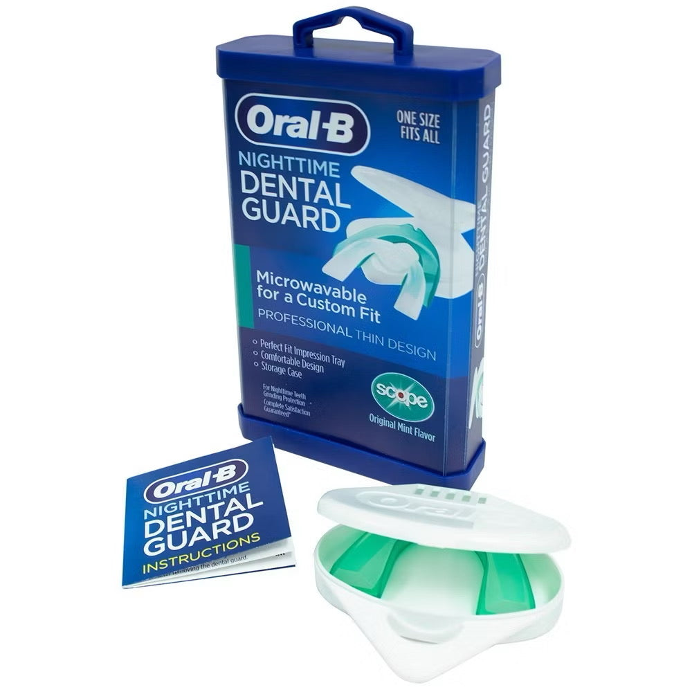 ☘️ Oral-B Nighttime Dental Guard – Less Than 3-Minutes for Custom Teeth Grinding Protection with Scope Mint Flavor