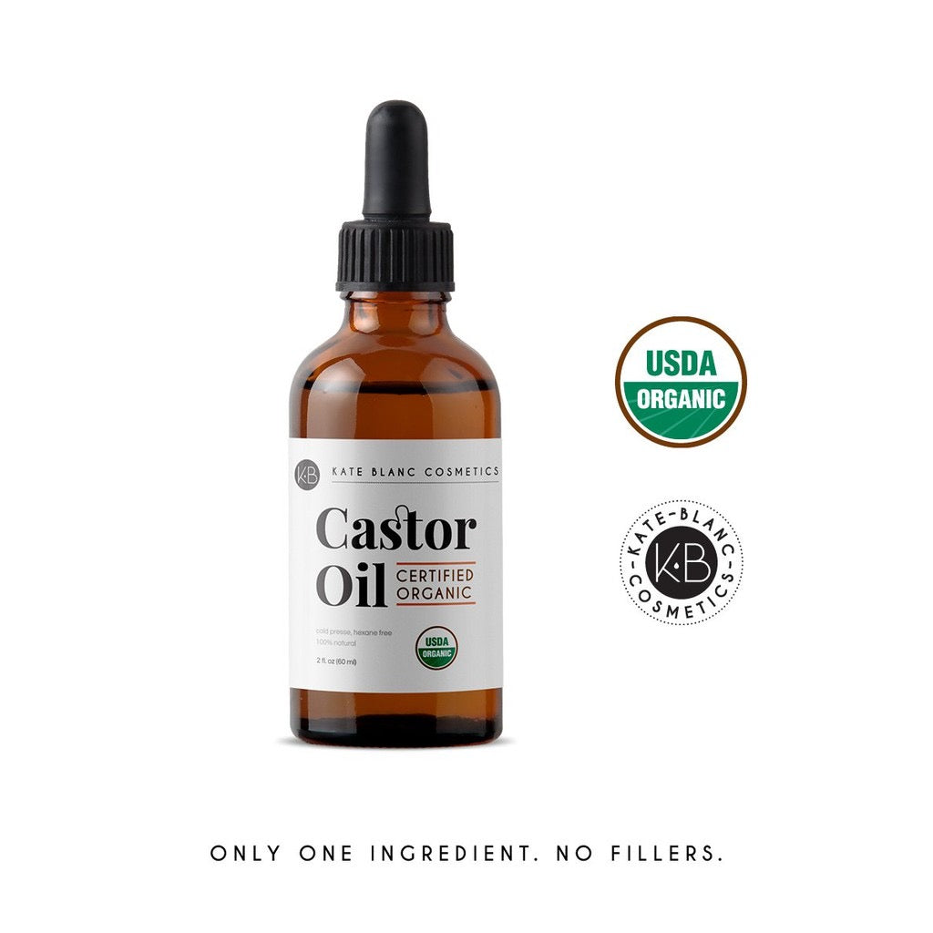 ☘️100% Pure Castor Oil Kate Blanc’s Organic, Stimulate Growth for Eyelashes, Eyebrows, & Hair. Skin Moisturizer & Oil