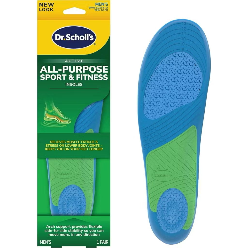 ☘️ Dr. Scholl’s SPORT Men 8-14 / Women 6-10 Insoles/Superior Shock Absorption & Arch Support |  | Trim to Size | Packaging may vary