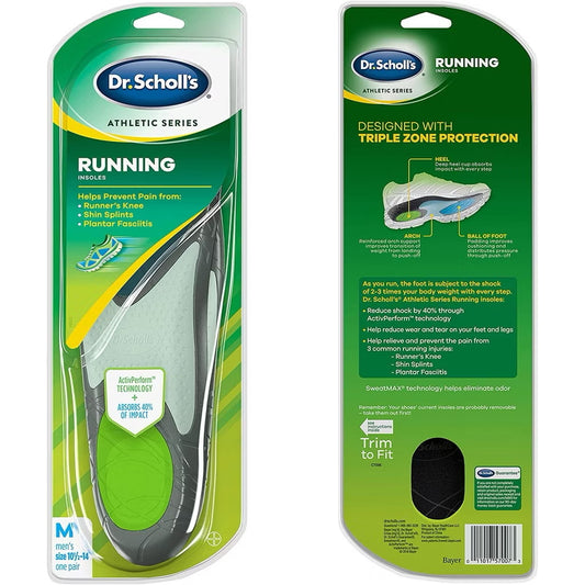 ☘️Dr. Scholl’s Run Active Comfort Insoles Men 8-14, 10.5 - 14 | Women 5.5-9 helps relieve and prevent pain from runner’s knee, shin