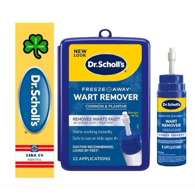 ☘️Dr. Scholl’s 12 Applications FreezeAway Wart Remover /  Rapidy Freeze and Remove Common and Plantar Warts