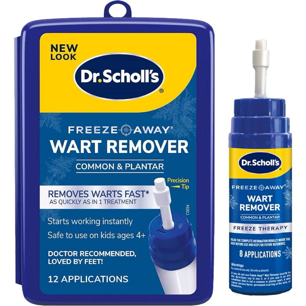 ☘️Dr. Scholl’s 12 Applications FreezeAway Wart Remover /  Rapidy Freeze and Remove Common and Plantar Warts