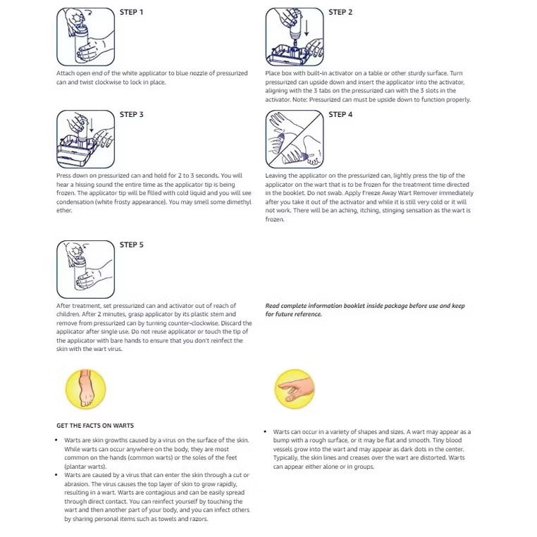☘️Dr. Scholl’s 12 Applications FreezeAway Wart Remover /  Rapidy Freeze and Remove Common and Plantar Warts