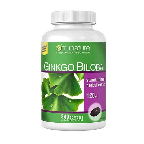 ☘️340 Softgels EXP 09/2025 trunature Ginkgo Biloba,  NO ARTIFICIAL FLAVOR * NO GLUTEN Color From Natural Sources