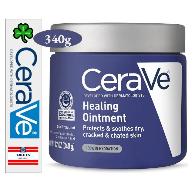 ☘️12oz (340g) Exp 05/2025 CeraVe Healing Ointment | Moisturizing Petrolatum Skin Protectant for Dry Skin