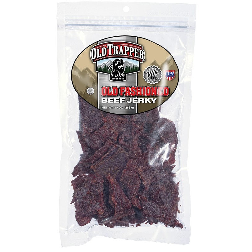 ☘️10oz / 18oz Best B4 Yr 2026 Old Trapper Beef Jerky, Peppered / Old Fashioned / Hot & Spicy| ZERO TRANS FAT-America Traditional Style