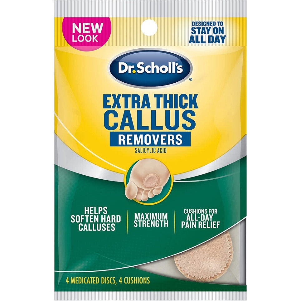 ☘️Dr. Scholl's CALLUS Extra Callus Removers, Extra Thick Pads 4ct |  CALLUS Seal & Heal Bandage Hydrogel