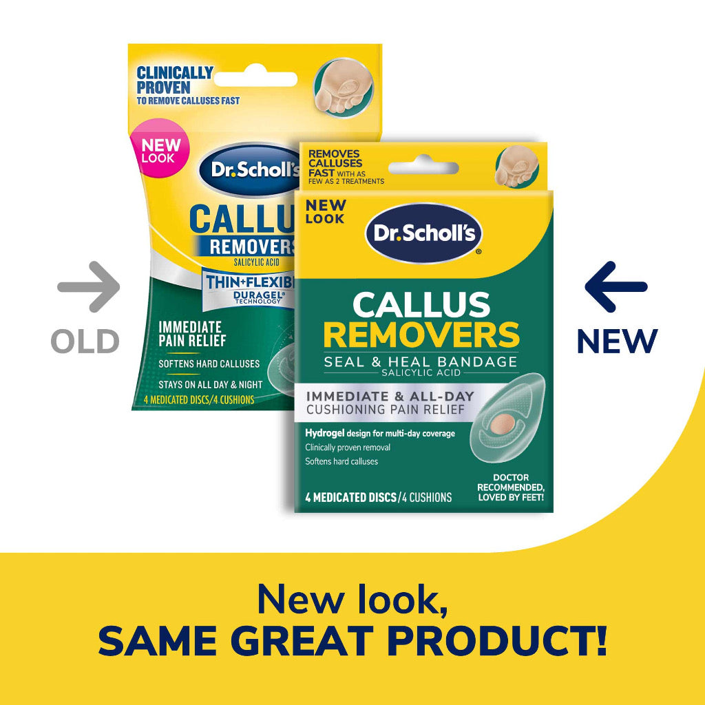 ☘️Dr. Scholl's CALLUS Extra Callus Removers, Extra Thick Pads 4ct |  CALLUS Seal & Heal Bandage Hydrogel