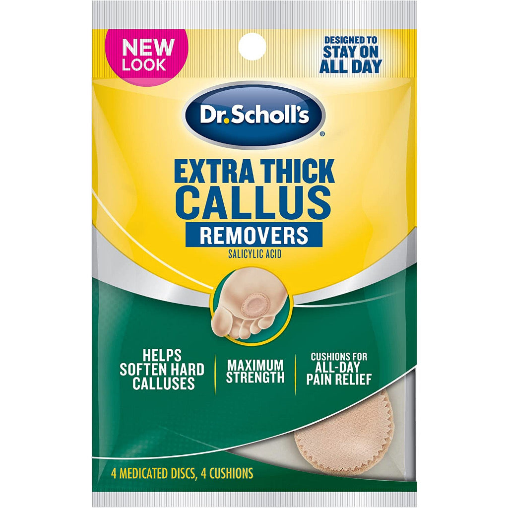 ☘️Dr. Scholl's CALLUS Extra Callus Removers, Extra Thick Pads 4ct |  CALLUS Seal & Heal Bandage Hydrogel