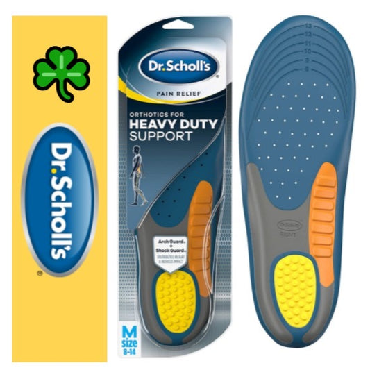 ☘️ Dr. Scholl's HEAVY DUTY SUPPORT Men's Pain Relief Orthotics Insoles (Men's 8-14) Designed for Men over 200lbs