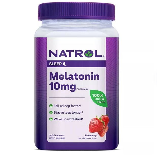 ☘️180 gummies 5mg 01/2026 or 10mg 10/2025 Natrol Melatonin  Sleep Aid Gummies - Strawberry