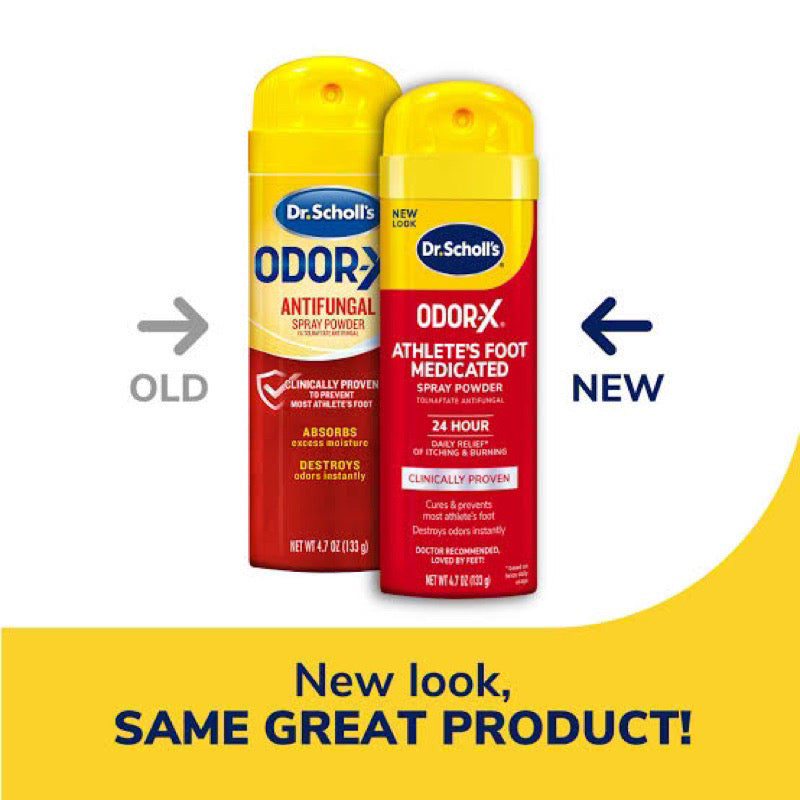 ☘️4.7oz (133g) 4.7oz (133g) Dr. Scholl's Odor-X ANTIFUNGAL (RED) or ODOR-FIGHTING (BLUE) Foot Spray Powder