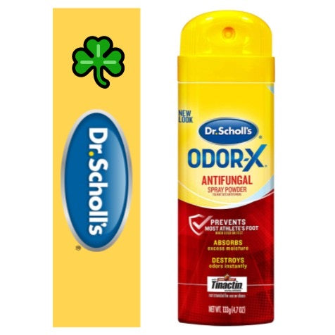 ☘️4.7 盎司（133 克）4.7 盎司（133 克）Dr. Scholl's Odor-X 抗真菌（红色）或除臭（蓝色）足部喷雾粉