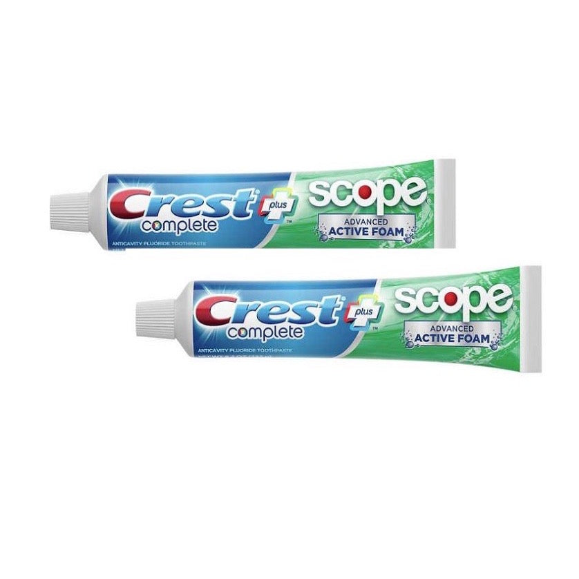 ☘️Exp 11/2027 8.2oz (232g) Crest Complete + Scope Advanced Active Foam Toothpaste