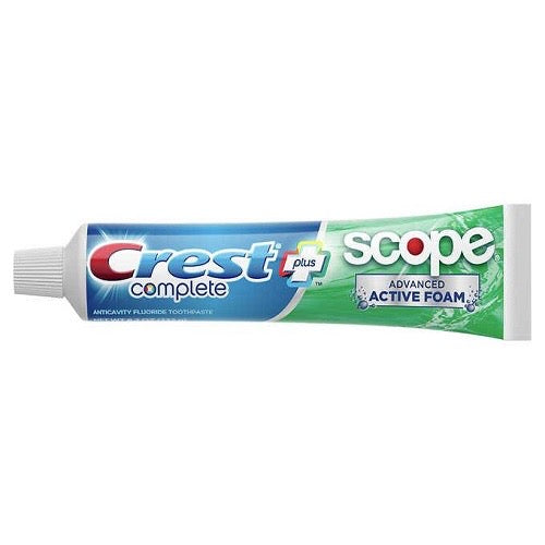 ☘️Exp 11/2027 8.2oz (232g) Crest Complete + Scope Advanced Active Foam Toothpaste