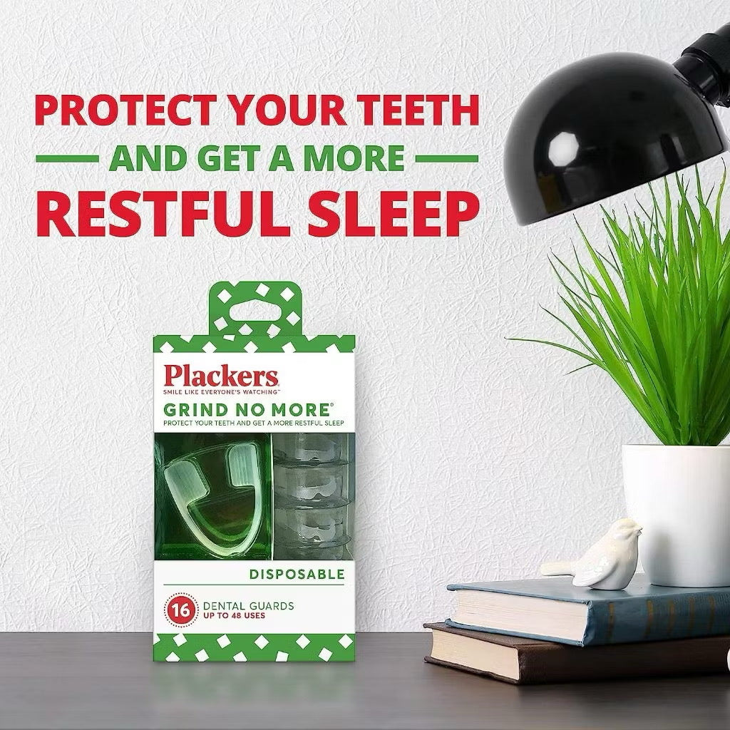 ☘️ Plackers Grind No More Night Guard, DENTAL GUARDS Nighttime Protection for Teeth, BPA Free, Sleep Well, Ready to Wear