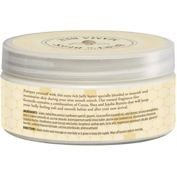 ☘️ Burt's Bees Mama Bee Belly Butter, Fragrance Free Lotion - 6.5 Ounce Tub | Unscented Stretch Marks Cream